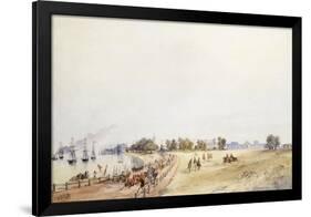 View of the Fort and Town, Calcutta, 1854-Charles Walters D'Oyly-Framed Giclee Print