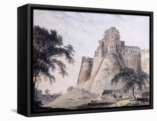 View of the Fort, Jaunpur, Uttar Pradesh-Thomas & William Daniell-Framed Stretched Canvas