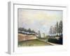 View of the Fortifications to the Left of the Gate of Vanves, 1909-Henri Rousseau-Framed Giclee Print