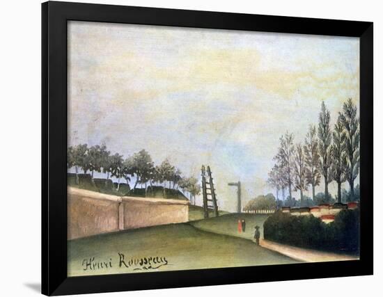 View of the Fortifications to the Left of the Gate of Vanves, 1909-Henri Rousseau-Framed Giclee Print