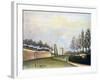 View of the Fortifications to the Left of the Gate of Vanves, 1909-Henri Rousseau-Framed Giclee Print