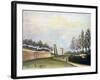 View of the Fortifications to the Left of the Gate of Vanves, 1909-Henri Rousseau-Framed Giclee Print