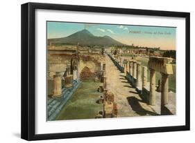 View of the Forum, Pompeii, Italy-null-Framed Art Print