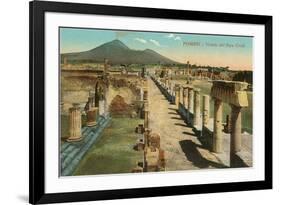 View of the Forum, Pompeii, Italy-null-Framed Premium Giclee Print