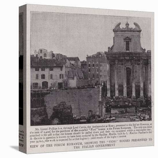 View of the Forum Romanum, Showing the Fiori Houses Presented to the Italian Government-null-Stretched Canvas