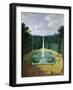 View of the Fountain Obelisk in the Gardens of Versailles (Louis XIV Promenade)-Pierre-Denis Martin-Framed Giclee Print