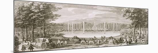 View of the Fountain of Neptune, Versailles-Jacques Rigaud-Mounted Giclee Print