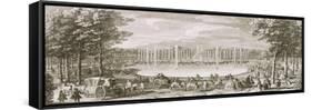 View of the Fountain of Neptune, Versailles-Jacques Rigaud-Framed Stretched Canvas