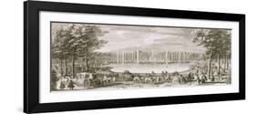 View of the Fountain of Neptune, Versailles-Jacques Rigaud-Framed Giclee Print