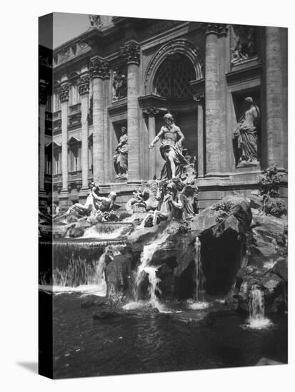 View of the Fountain of the Trevi-null-Stretched Canvas