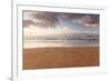 View of the Framara Beach to the Island La Graciosa at Sundown, Lanzarote, Canary Islands, Spain-Markus Lange-Framed Photographic Print