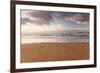 View of the Framara Beach to the Island La Graciosa at Sundown, Lanzarote, Canary Islands, Spain-Markus Lange-Framed Photographic Print