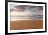 View of the Framara Beach to the Island La Graciosa at Sundown, Lanzarote, Canary Islands, Spain-Markus Lange-Framed Photographic Print