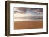 View of the Framara Beach to the Island La Graciosa at Sundown, Lanzarote, Canary Islands, Spain-Markus Lange-Framed Photographic Print