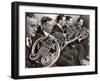 View of the French Horn Section of the New York Philharmonic-Margaret Bourke-White-Framed Photographic Print