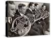 View of the French Horn Section of the New York Philharmonic-Margaret Bourke-White-Stretched Canvas