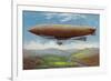 View of the French Military Flying Airship Patrie-Lantern Press-Framed Art Print