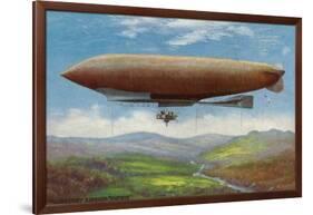 View of the French Military Flying Airship Patrie-Lantern Press-Framed Art Print