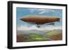 View of the French Military Flying Airship Patrie-Lantern Press-Framed Art Print