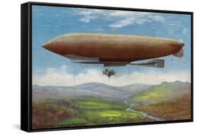 View of the French Military Flying Airship Patrie-Lantern Press-Framed Stretched Canvas