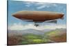 View of the French Military Flying Airship Patrie-Lantern Press-Stretched Canvas