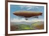 View of the French Military Flying Airship Patrie-Lantern Press-Framed Premium Giclee Print