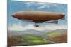 View of the French Military Flying Airship Patrie-Lantern Press-Mounted Premium Giclee Print