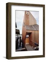 View of the Front Door and Facade of a Wooden Floating Home in Portage Bay, Seattle, Wa, 1971-Michael Rougier-Framed Photographic Print