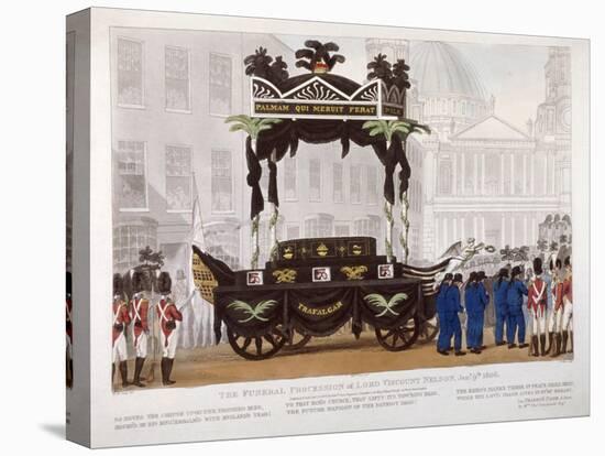 View of the Funeral Procession of Lord Nelson, London, 1806-Edward Orme-Stretched Canvas