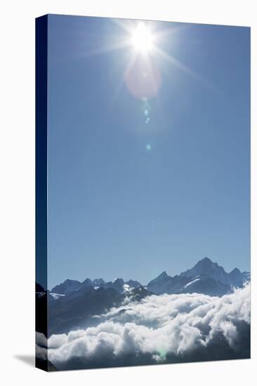 View of the Furkapass in the Bernese Oberland, Lauteraarhorn, Switzerland-Rainer Mirau-Stretched Canvas