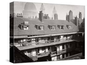 View of the Galleries at the Oxford Arms Inn, Warwick Lane, from the Roof, City of London, 1875-null-Stretched Canvas