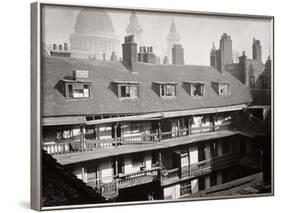 View of the Galleries at the Oxford Arms Inn, Warwick Lane, from the Roof, City of London, 1875-null-Framed Photographic Print
