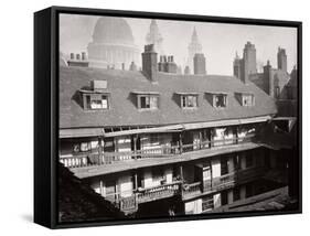 View of the Galleries at the Oxford Arms Inn, Warwick Lane, from the Roof, City of London, 1875-null-Framed Stretched Canvas