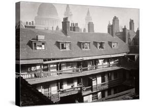 View of the Galleries at the Oxford Arms Inn, Warwick Lane, from the Roof, City of London, 1875-null-Stretched Canvas