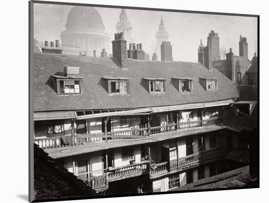 View of the Galleries at the Oxford Arms Inn, Warwick Lane, from the Roof, City of London, 1875-null-Mounted Photographic Print