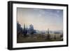 View of the Gardens of Chateau De Malmaison-null-Framed Giclee Print