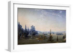 View of the Gardens of Chateau De Malmaison-null-Framed Giclee Print