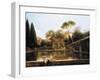 View of the Gardens of Villa D'Este in Tivoli, 1811-Pierre Athanase Chauvin-Framed Giclee Print