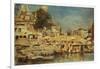 View of the Ghats at Benares, 1873-Edwin Lord Weeks-Framed Giclee Print