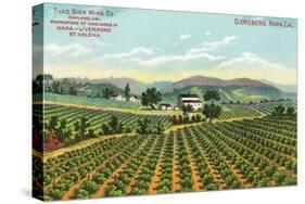 View of the Giersberg Vineyard - Napa, CA-Lantern Press-Stretched Canvas