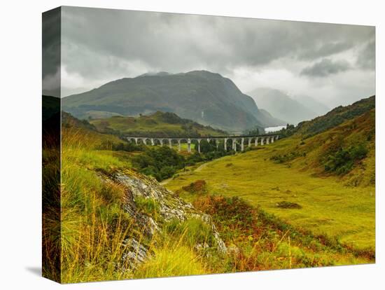 View of the Glenfinnan Viaduct, Highlands, Scotland, United Kingdom, Europe-Karol Kozlowski-Stretched Canvas