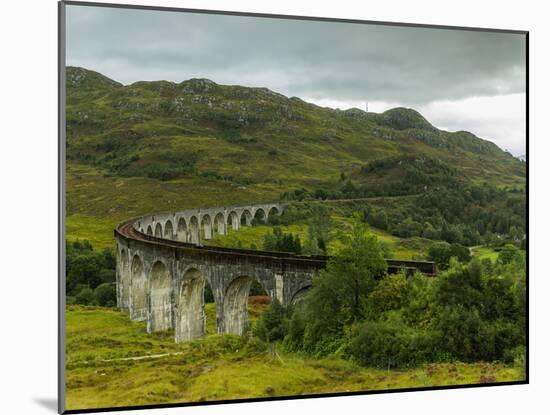 View of the Glenfinnan Viaduct, Highlands, Scotland, United Kingdom, Europe-Karol Kozlowski-Mounted Photographic Print