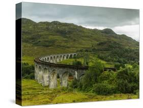 View of the Glenfinnan Viaduct, Highlands, Scotland, United Kingdom, Europe-Karol Kozlowski-Stretched Canvas