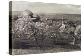 View of the Goetheanum and Heating House, Dornach, Switzerland, 1914-1916-null-Stretched Canvas