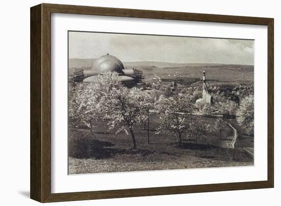 View of the Goetheanum and Heating House, Dornach, Switzerland, 1914-1916-null-Framed Giclee Print