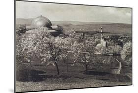 View of the Goetheanum and Heating House, Dornach, Switzerland, 1914-1916-null-Mounted Giclee Print