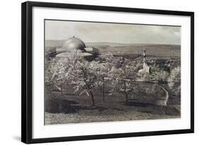 View of the Goetheanum and Heating House, Dornach, Switzerland, 1914-1916-null-Framed Giclee Print