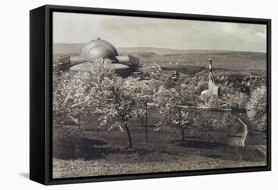 View of the Goetheanum and Heating House, Dornach, Switzerland, 1914-1916-null-Framed Stretched Canvas