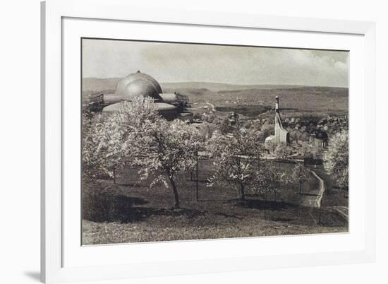 View of the Goetheanum and Heating House, Dornach, Switzerland, 1914-1916-null-Framed Giclee Print