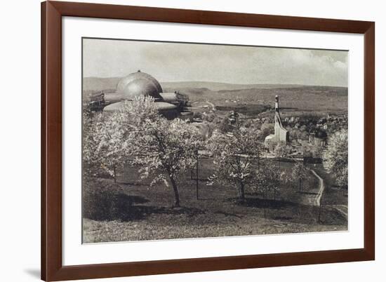 View of the Goetheanum and Heating House, Dornach, Switzerland, 1914-1916-null-Framed Giclee Print